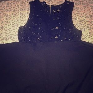 Black sleeveless cocktail dress